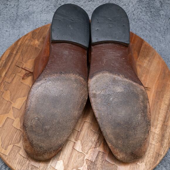 TARYN ROSE Men's Carmel Tan Leather Cap-Toe Oxford Size 10.5 C - Picture 8 of 9